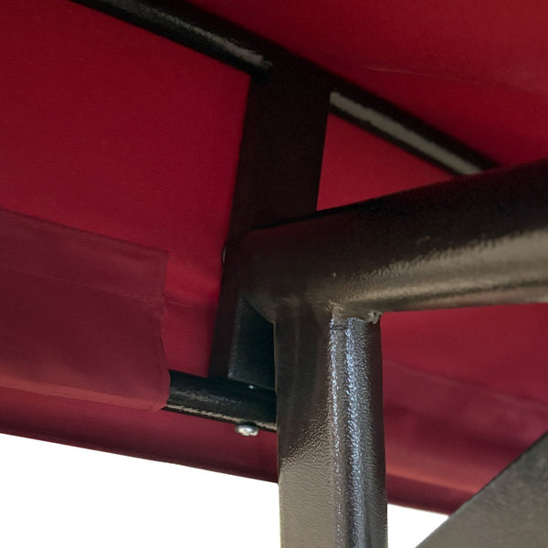 English Elm Garden Replacement Canopy Top for GT Porch Swing Model GCS00229C UV Resistant Polyester Cover, Retractable Shade Compatible with 12x9ft Pergola Frame Burgundy W419P329181