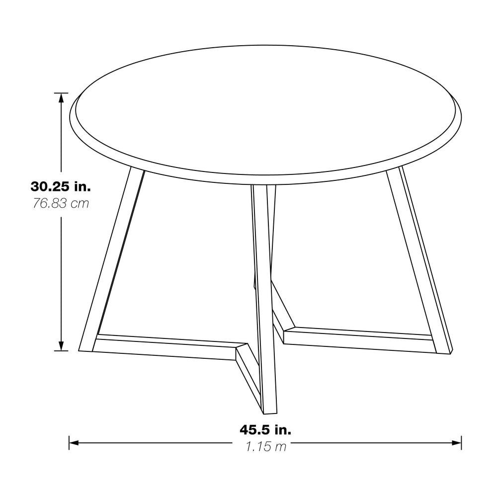 OSP Home Furnishings Metro Dining Table Black Veneer/Black