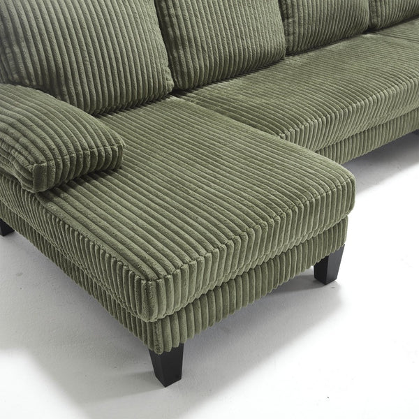 English Elm Modern U-Shaped 4-Seat Sofa With Double Chaise - Luxurious Velvet Couch For Stylish Living Spaces W2705S00016-GIGA