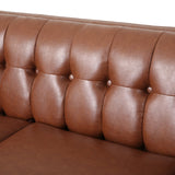 Christopher Knight Home® - Noble House - Pondway Contemporary Faux Leather Tufted 3 Seater Sofa