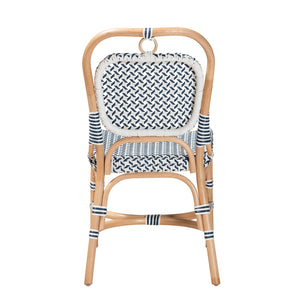 English Elm Modern Rattan Bistro Arm Chair with Hand Woven Synthetic Seat for Dining Rooms B2750P467667