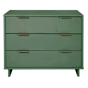 English Elm Granville Sage Green 38" Dresser - Chic 3-Drawer Storage With Gold Accents & Modern Elegance B365S00076