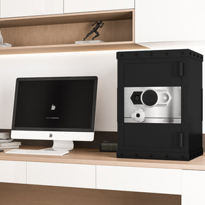 English Elm Three-Lock Heavy-Duty Digital Safe For Home & Office - Secure Storage With Biometric Access & Alarms W396P307328-GIGA