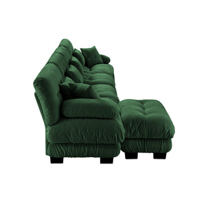 English Elm Free Modular Sectional Sofa - L-Shaped Chenille Couch For Living Room, 4-Seater Comfort & Style! W714S01181