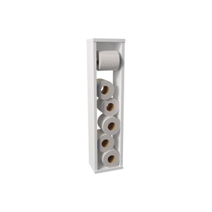 English Elm Shelf 28" H Wall-Mounted White Shelf with 2 Open Shelves — Compact Engineered Wood Storage Solution B097P250844
