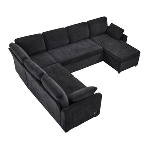 English Elm Swivel Barrel Accent Chair Chenille Tufted Round Club Seat for Living Room Lounge Black N719S002380B