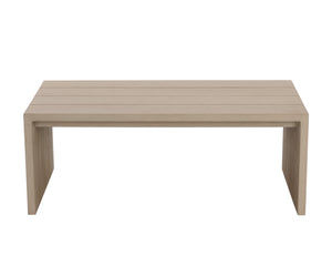 Sunpan Viga Coffee Table - Elegant Teak Wood Design for Modern Outdoor Spaces, Durable and Stylish Solution Drift Brown
