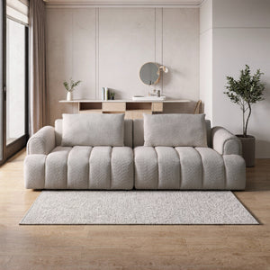 English Elm 2ps, Arc Chenille Sectional Sofa with Tufted Back for Apartments and Living Rooms W2664S00079