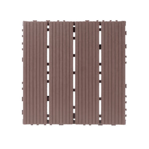 English Elm Plastic Snap Together Patio Deck Tiles Waterproof Polypropylene 44 Sq Ft Pool Area W3022P251839