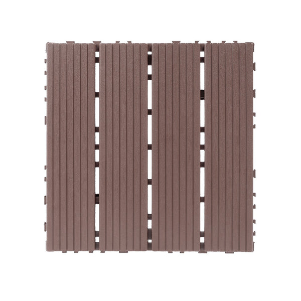 English Elm Plastic Snap Together Patio Deck Tiles Waterproof Polypropylene 44 Sq Ft Pool Area W3022P251839