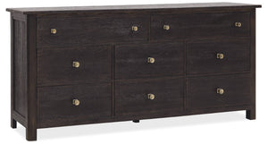 Hooker Furniture Driftwood Buckboard Eight-Drawer Dresser With Cedar-Lined Drawers, Jewelry Tray & Rustic Distressing Blacks 6820-90202-99