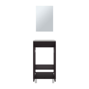 English Elm Bathroom Compact vanity cabinet with sink and mirror, 2-door storage, 2 shelves, 4 legs, engineered durability Black 37.01 L x 22.05 W x 12.2 H B097P350301