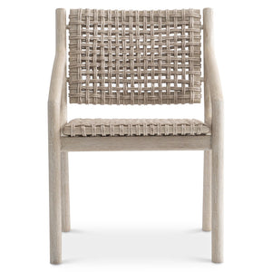 Bernhardt Bernhardt Atlas Outdoor Arm Chair With Teak Frame And Pampas Wicker — Durable Stylish Patio Seating X09544