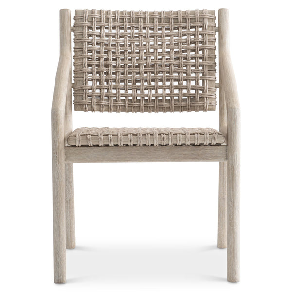 Bernhardt Bernhardt Atlas Outdoor Arm Chair With Teak Frame And Pampas Wicker — Durable Stylish Patio Seating X09544