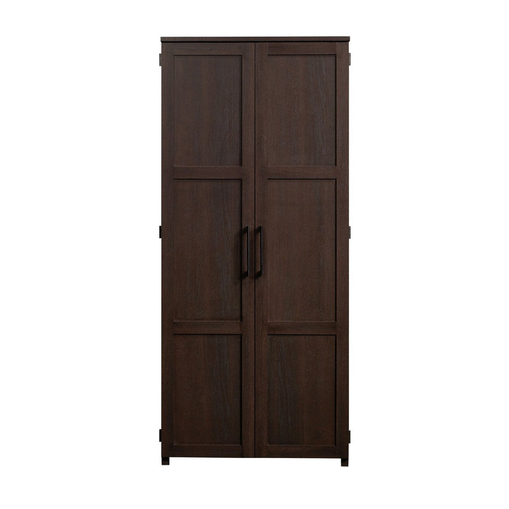 English Elm Storage Cabinet - Versatile Slim Design With Brown Finish For Organized Home & Office Spaces B356P367770-GIGA