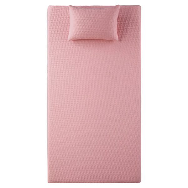 English Elm 7inch Gel-Infused Charcoal Memory Foam Twin Mattress and Pillow Set — Breathable Cover, Supportive Comfort for All Night Rest Pink 12.75 L x 12.75 W x 40.25 H B011P213350