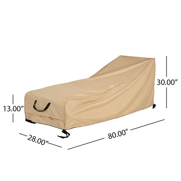English Elm Christopher Knight Home® - Shield Outdoor Chaise Lounge Cover – All-Weather Protection, Breathable, Secure Fit In Beige N775P291569B