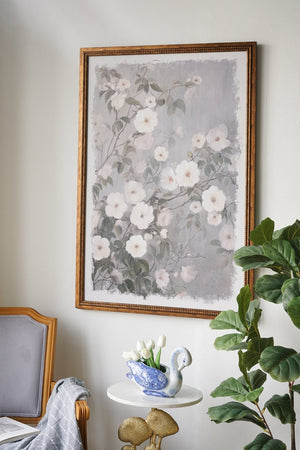 English Elm 31.5x47.2" Botanical Blossom Canvas Print Distressed Brown Frame Farmhouse Wall Art W2078P481783