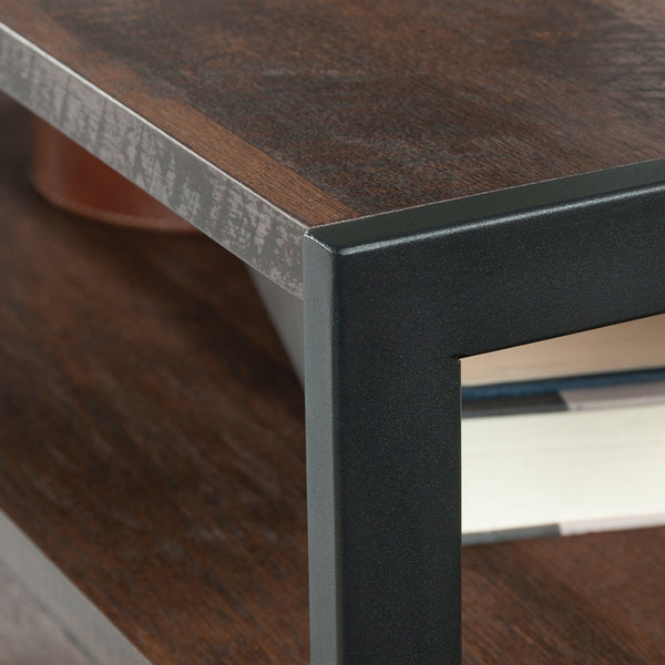 English Elm Side Table Brown Finish Night Stand with Drawer & Open Shelf, Compact Oak Accent, Durable Engineered Wood, Easy Assembly (24" H) B356P367900