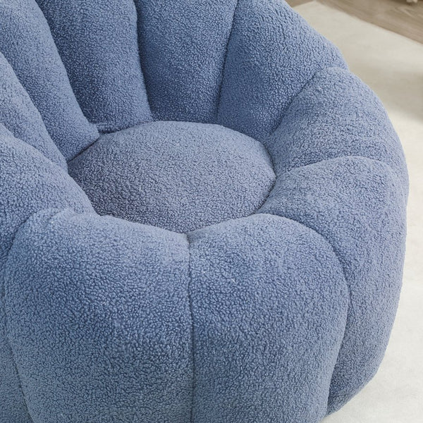 English Elm Bean Bag Lounge Chair Faux Fur Memory Foam Fill Ergonomic Armrests for Adults W2200P302149