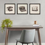 Intelligent Design Vintage Models Casual 3-piece Framed Wall Art Set ID95A-0035 Black