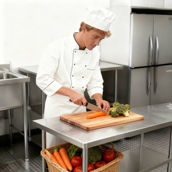 English Elm 24" X 72" Nsf Certified Stainless Steel Prep Table with Undershelf for Kitchens W3629P365476