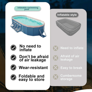 English Elm 1.8m Pvc Folding Pool No Pump Needed Fast Drain Backyard Patio Summer Cooling W2710P337292