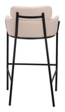 Bremor Barstool Beige 110174 Zuo Modern