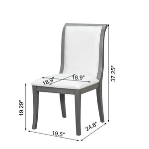 English Elm Oak Gray Finish Upholstered Dining Chairs Set Of 2 - Elegant, Comfortable, And Versatile Accent Seating N842P315217E