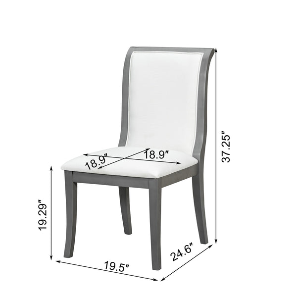 English Elm Oak Gray Finish Upholstered Dining Chairs Set Of 2 - Elegant, Comfortable, And Versatile Accent Seating N842P315217E