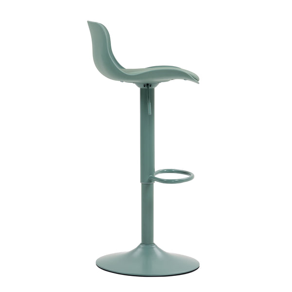 English Elm Bar Stools Set of 2 Adjustable Swivel Pu Leather Kitchen Island Seating with Back Mint Green W676P358684