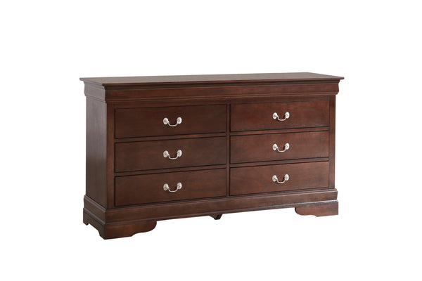 English Elm Louis Elegant 4-Drawer Chest with Carved Bases & English Dovetail Drawers, Tarnish-Resistant Hardware Cappuccino 37 L x 62 W x 20 H B078108197