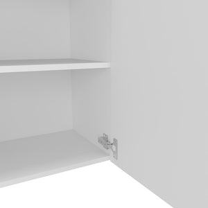 English Elm Wall Engineered Wood Cabinet with Single Door and Two Shelves for Kitchen Storage, Modern Durable Design White 25.59 L x 21.26 W x 4.33 H B097P250865