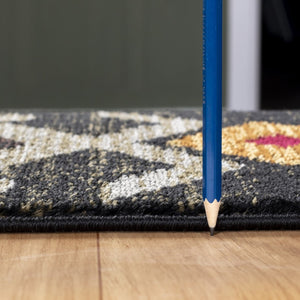 English Elm Tribes Black Southwest Area Rug 5'3" X 7'3" - Durable, Stylish, Kid & Pet-Friendly For Any Room B186P180993-GIGA