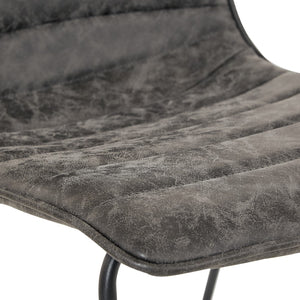 OSP Home Furnishings Halo Stacking Chair  - Set of 2 Charcoal