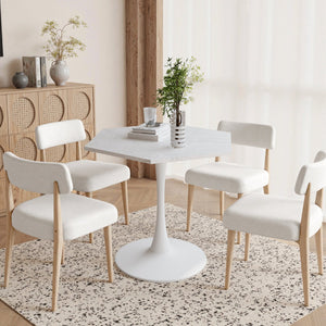 English Elm 31.50" Hexagonal Coffee Table with White Marble Print Top and Metal Base – Modern Compact Chic for Small Spaces W757P186688