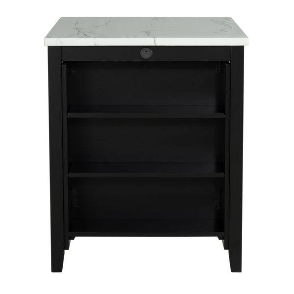 English Elm Dining Rustic Country Counter Height 5pc Dining Set with Plank Table, Open Shelf & Padded Chairs Black,Ivory,White 40 L x 35 W x 9 H B2741P301902