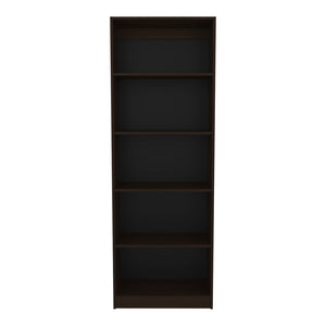 English Elm Bookcase 4-Shelves Benzoni - Stained Walnut Finish, Modern Design For Home & Office Storage Solutions B092P386505