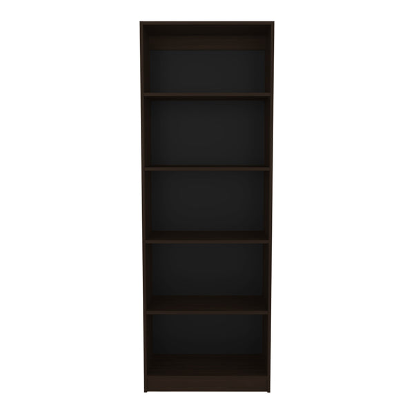 English Elm Bookcase 4-Shelves Benzoni - Stained Walnut Finish, Modern Design For Home & Office Storage Solutions B092P386505