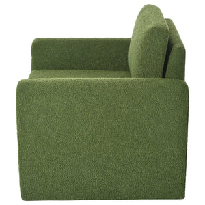 English Elm Christopher Knight Home® - Modern Bouclé Upholstered Accent Chair with Rounded Arms, Solid Wood Frame, 330lb Capacity, Luxe Comfort Green N765P248341N