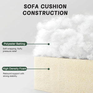 English Elm L-Shaped 3-Seater Sectional Sofa With Movable Ottoman, Soft Chenille, Storage & Modern Design Options W3041S00186