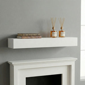 English Elm 60'' Paulownia Wood Floating Mantel Shelf Farmhouse Rustic Wall Display 70 Lb W2640P454232