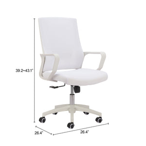 Zuo Modern Jett High Back Office Chair - Modern Design With Premium Mesh Fabric For Comfort In Any Space White 60% Elastomer + 40% Polyester,Nylon 110840-zuo-modern