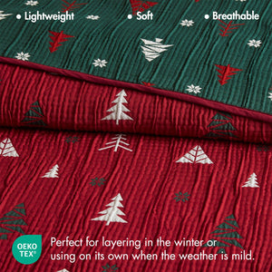 English Elm 3-Piece Queen Coverlet Set Matelassé Elegance with Two Shams — Soft Polyester-Rayon Texture, Durable Comfort Red 16.34 L x 14.57 W x 7.68 H B035P381283