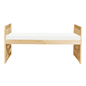 English Elm Twin/twin Trundle Captain Bed Solid Pine with Storage Drawers for Youth Bedrooms B011S02454