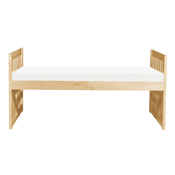 English Elm Twin/twin Trundle Captain Bed Solid Pine with Storage Drawers for Youth Bedrooms B011S02454