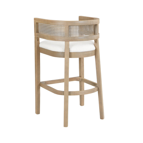 English Elm Christopher Knight Home® - Wood Upholstered Arm Bar Stools Set Of 2 - Beige & Walnut Finish, Perfect For Cozy Kitchen Spaces! N771P265581A