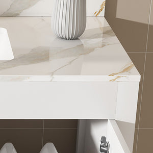 English Elm Modern 43" Bathroom Vanity With Karalakin Marble Top, Soft-Close Drawers & Versatile Storage Solutions W509S00141