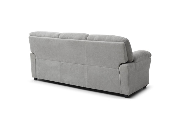 English Elm Hamilton Tufted Chenille Sofa with Nailhead Trim, Foam-Encased Coil Support and Removable Back Cushions Gray 33 L x 80 W x 23 H B078P349535