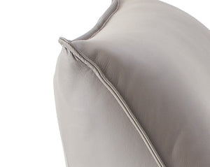 English Elm Jabel Khaki Top Grain Leather Accent Chair & Ottoman with Metal Frame, Full Foam Comfort, 37"H B2726S00392